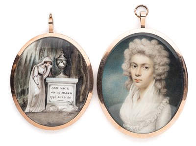 Lot 647 - ËœA PORTRAIT MINIATURE OF A LADY