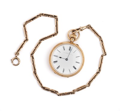 Lot 656 - A VICTORIAN GOLD POCKET WATCH