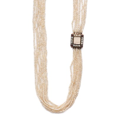 Lot 689 - SEED PEARL TORSADE NECKLACE