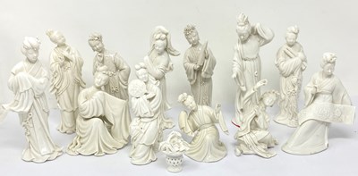 Lot 36 - A GROUP OF TWELVE DEHUA ELEGANT LADIES