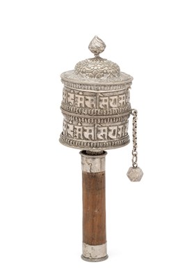 Lot 77 - A BUDDHIST PRAYER WHEEL