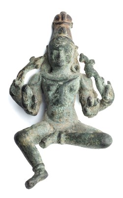 Lot 81 - A SMALL CHOLA FIGURE OF SIVA