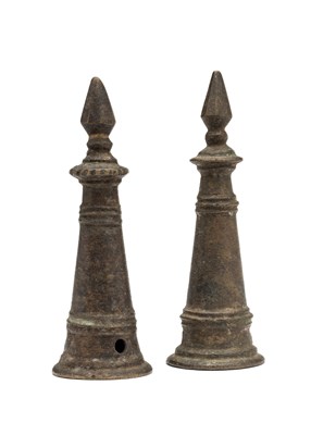 Lot 104 - TWO BRONZE FINIALS, INDIA, 19TH CENTURY OR EARLIER