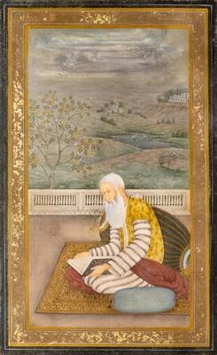 Lot 132 - A MUGHAL PAINTING OF A SUFI SCHOLAR, NORTHERN INDIA, PROBABLY DELHI, 18TH CENTURY