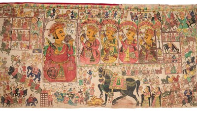 Lot 141 - A PABUJI PHADA, RAJASTHAN, EARLY 20TH CENTURY