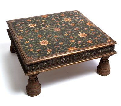 Lot 149 - â–¡ A PAINTED WOOD LOW TABLE