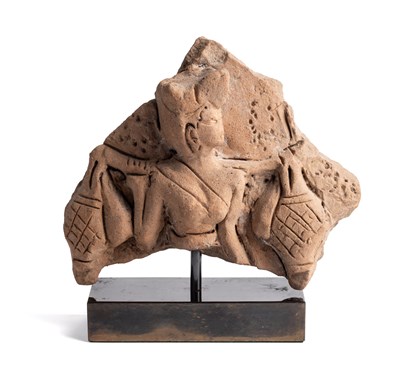 Lot 161 - A MAJAPAHIT TERRACOTTA RELIEF FRAGMENT