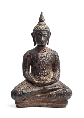 Lot 188 - A BRONZE FIGURE OF BUDDHA