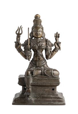 Lot 217 - A BRONZE FIGURE OF DURGA