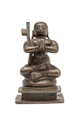 Lot 231 - A BRONZE FIGURE OF RAMANUJA