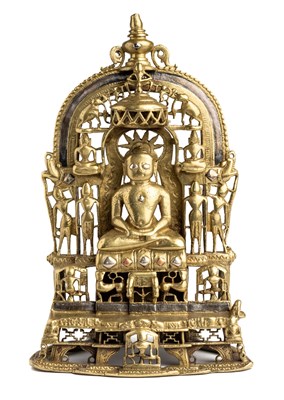 Lot 237 - A JAIN BRASS SHRINE