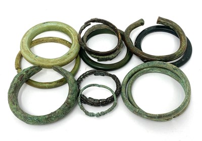 Lot 245 - A GROUP OF ANCIENT SOUTH-EAST ASIAN BRACELETS