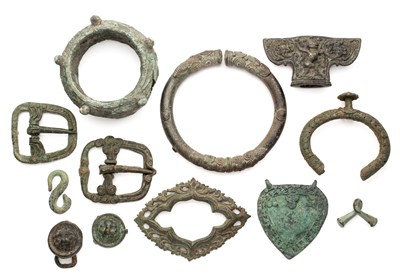 Lot 249 - A COLLECTION OF SOUTH-EAST ASIAN BRONZE OBJECTS