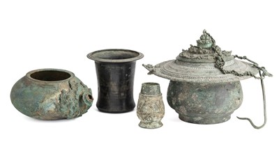 Lot 263 - FOUR JAVANESE BRONZE VESSELS