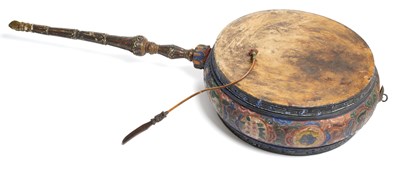 Lot 329 - â–¡  A DOUBLE HEADED FRAME DRUM (LAG-NGA)