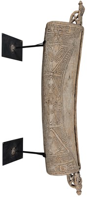 Lot 340 - â–¡  A LARGE CEREMONIAL SLIT DRUM (GARAMAT)