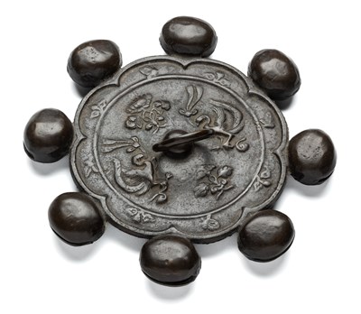 Lot 346 - â–¡  A BRONZE RATTLE