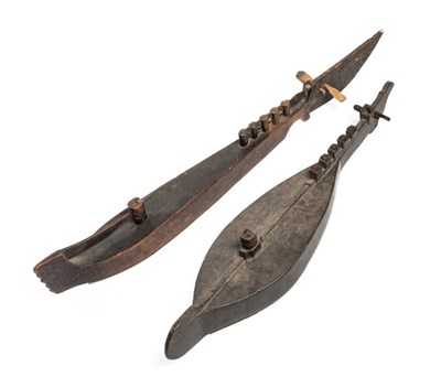 Lot 387 - â–¡ TWO BOAT LUTES (JUNGGA OR KACAPI)