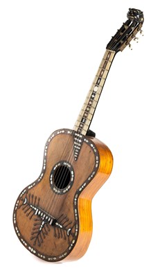 Lot 395 - â–¡ A DECORATED GUITAR