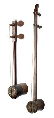 Lot 399 - â–¡ TWO CHINESE VIOLINS (ERHU)