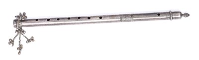 Lot 413 - â–¡ A SMALL SILVER KRISHNA FLUTE