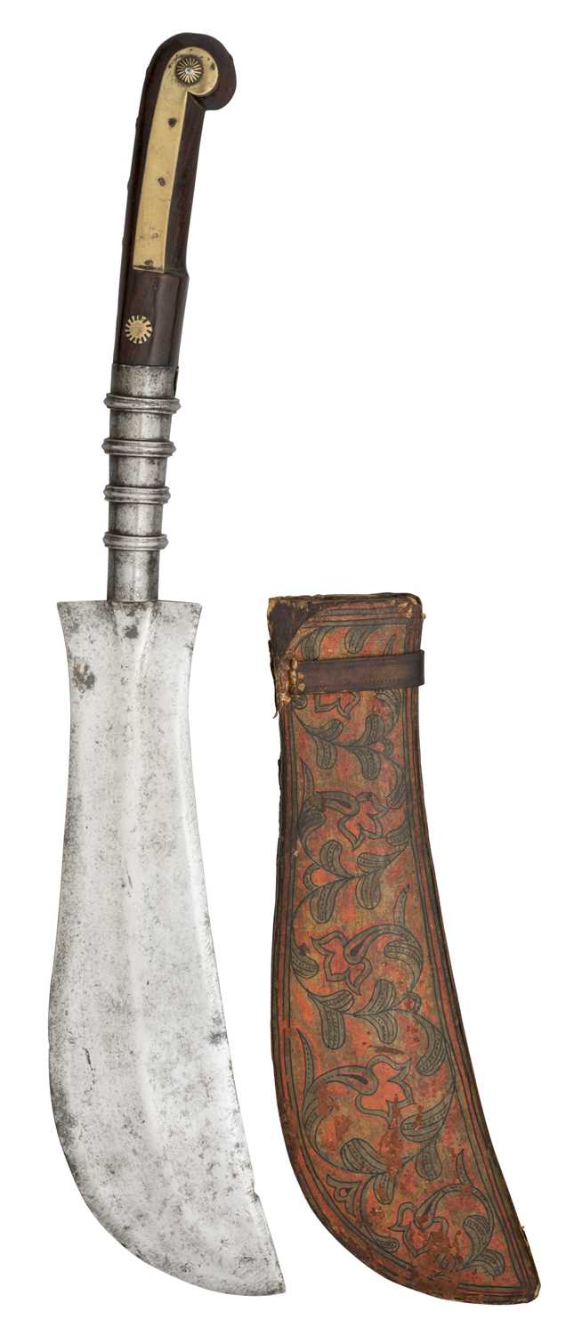 Lot 50 - A SOUTH INDIAN HATCHET (MOPLAH), MALABAR COAST, 18TH/19TH CENTURY