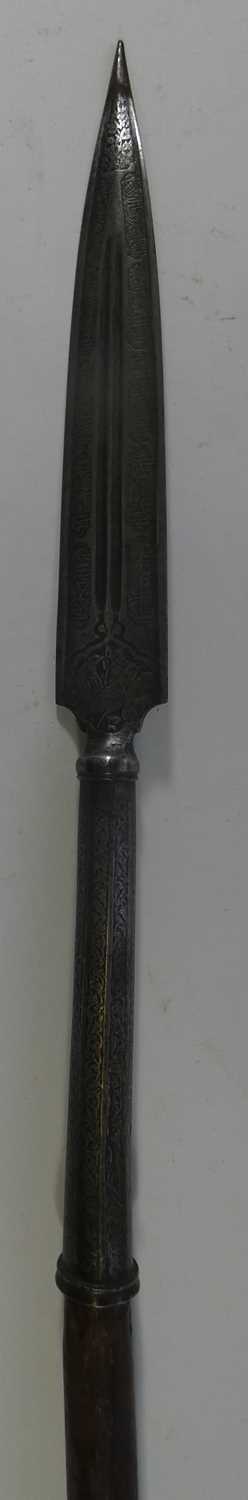 Lot 168 - AN INDO-PERSIAN SPEAR, 19TH CENTURY