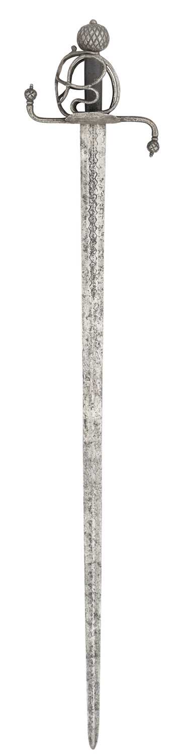 Lot 242 - â€¡ A NORTH EUROPEAN BASKET-HILTED MILITARY BACKSWORD (TESSAK), LATE 16TH CENTURY
