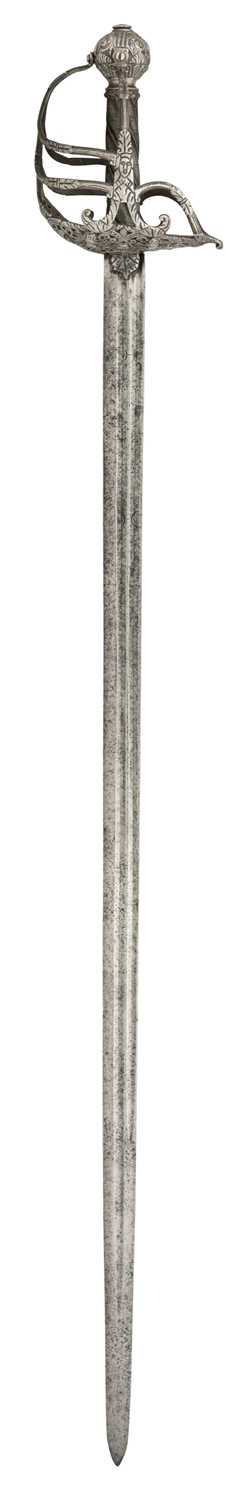 Lot 255 - A FINE ENGLISH 'MORTUARY' HILTED BACKSWORD, SECOND QUARTER OF THE 17TH CENTURY