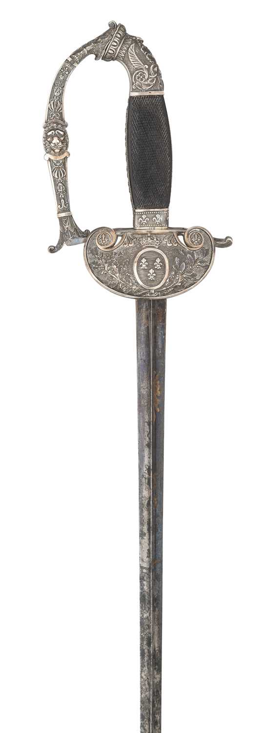 Lot 280 - â€¡ A FRENCH SILVER-HILTED GENERAL OFFICER'S EPÃ‰E, CIRCA 1815-30
