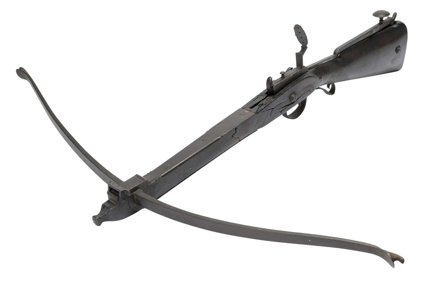 Lot 402 - AN ENGLISH STONEBOW, LAST QUARTER OF THE 18TH CENTURY