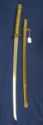 Lot 7 - A JAPANESE W.W.II. OFFICER'S KATANA