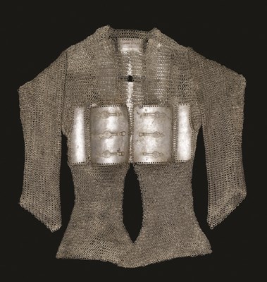 Lot 47 - A FINE INDIAN MAIL AND LAMELLAR SHIRT 17TH CENTURY PROBABLY BIJAPUR