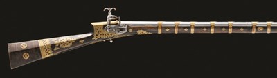 Lot 58 - **A 14 BORE OTTOMAN BALKAN MIQUELET-LOCK MUSKET