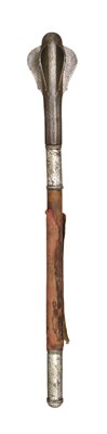 Lot 106 - A TURKISH SILVER-MOUNTED MACE