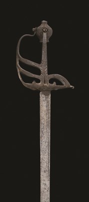 Lot 111 - AN ENGLISH MORTUARY-HILTED BACK-SWORD