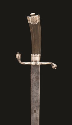 Lot 126 - A SILVER-HILTED HUNTING SWORD