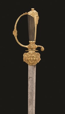 Lot 130 - AN ENGLISH HUNTING SWORD