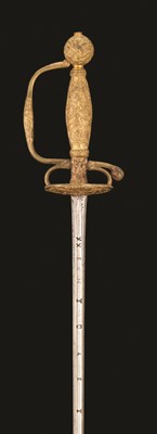 Lot 139 - A SMALL-SWORD WITH GILT-BRASS HILT