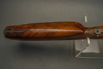 Lot 33 - A 120 BORE BAVARIAN BREECH-LOADING BUTT-RESERVOIR AIR GUN BY F. FACKLER IN AICHACH, MID-19TH CENTURY