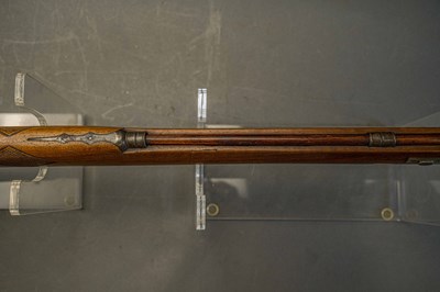 Lot 33 - A 120 BORE BAVARIAN BREECH-LOADING BUTT-RESERVOIR AIR GUN BY F. FACKLER IN AICHACH, MID-19TH CENTURY