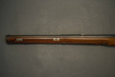 Lot 33 - A 120 BORE BAVARIAN BREECH-LOADING BUTT-RESERVOIR AIR GUN BY F. FACKLER IN AICHACH, MID-19TH CENTURY