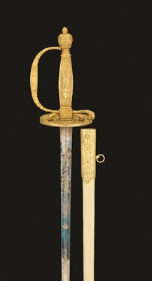 Lot 191 - A RARE FRENCH RESTORATION EPÃ‰E DE LUXE