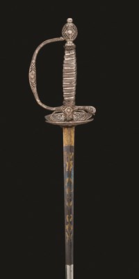 Lot 192 - A FRENCH SILVER-HILTED SMALL-SWORD