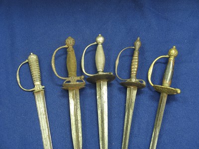 Lot 201 - FOUR SMALL-SWORDS
