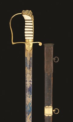 Lot 209 - AN 1825 PATTERN NAVAL OFFICER'S SWORD BY JOHN SALTER