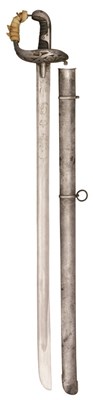 Lot 214 - **A 1796 PATTERN HEAVY CAVALRY OFFICER'S FIELD SWORD BY DURS EGG