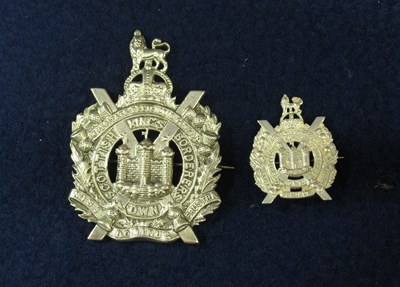 Lot 263 - TWO SILVER CAP BADGES OF THE KING'S OWN SCOTTISH BORDERERS