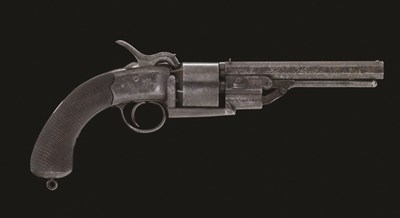 Lot 341 - AN ENGLISH J. BLISSET PATENT TRANSITIONAL REVOLVER BY BLISSET