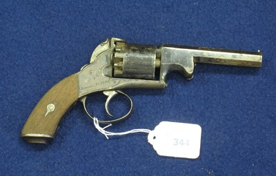Lot 344 - A 120 BORE PERCUSSION FIVE-SHOT REVOLVER